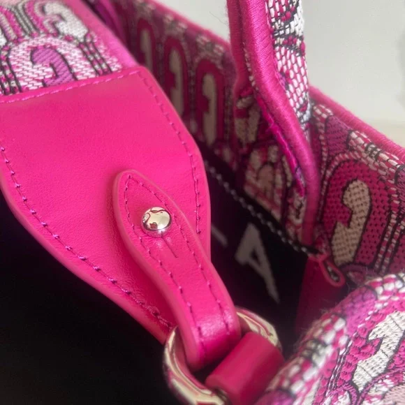 FURLA opportunity pink monogram-jacquard tote bag SUMMER BARBIECORE MOB WIFE - Picture 6 of 9